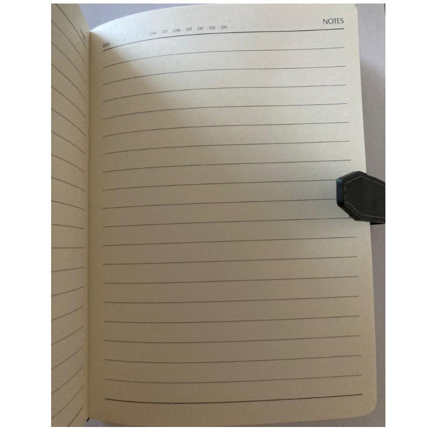 PU Grey Soft Bound 92 Sheets A5 Executive Notebook With Flap Closure