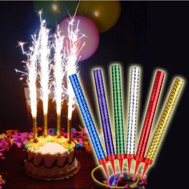 Metallic 15cm Sparkling Candles, 6pc Pack | Party Supplies in Tanzania