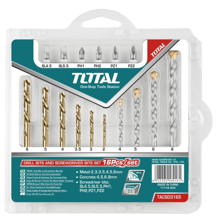 Total 16pc Drill Bit Set TACSD3165 | Drill bits in Dar Tanzania