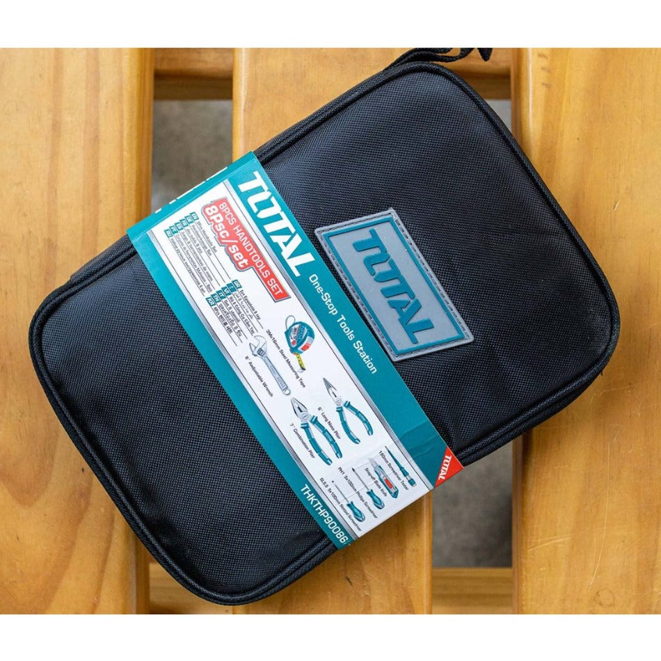 TOTAL 8pc Hand Toolkit Set in Canvas Pouch THKTHP90086