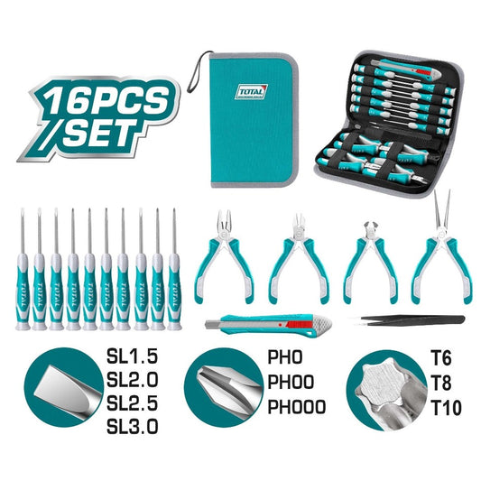 TOTAL 16pc Precision Toolset TKTTSK0162 | Tool kits in Dar Tanzania