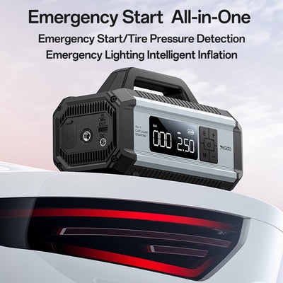 YESIDO 5 in 1 Car Jump Starter, Tire Inflator Pump, Power Bank VC13