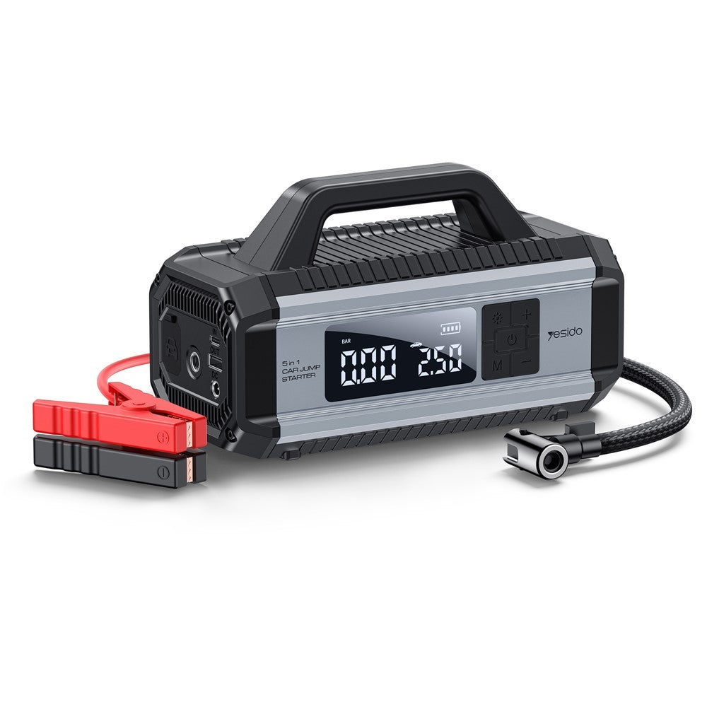 YESIDO 5 in 1 Car Jump Starter, Tire Inflator Pump, Power Bank VC13