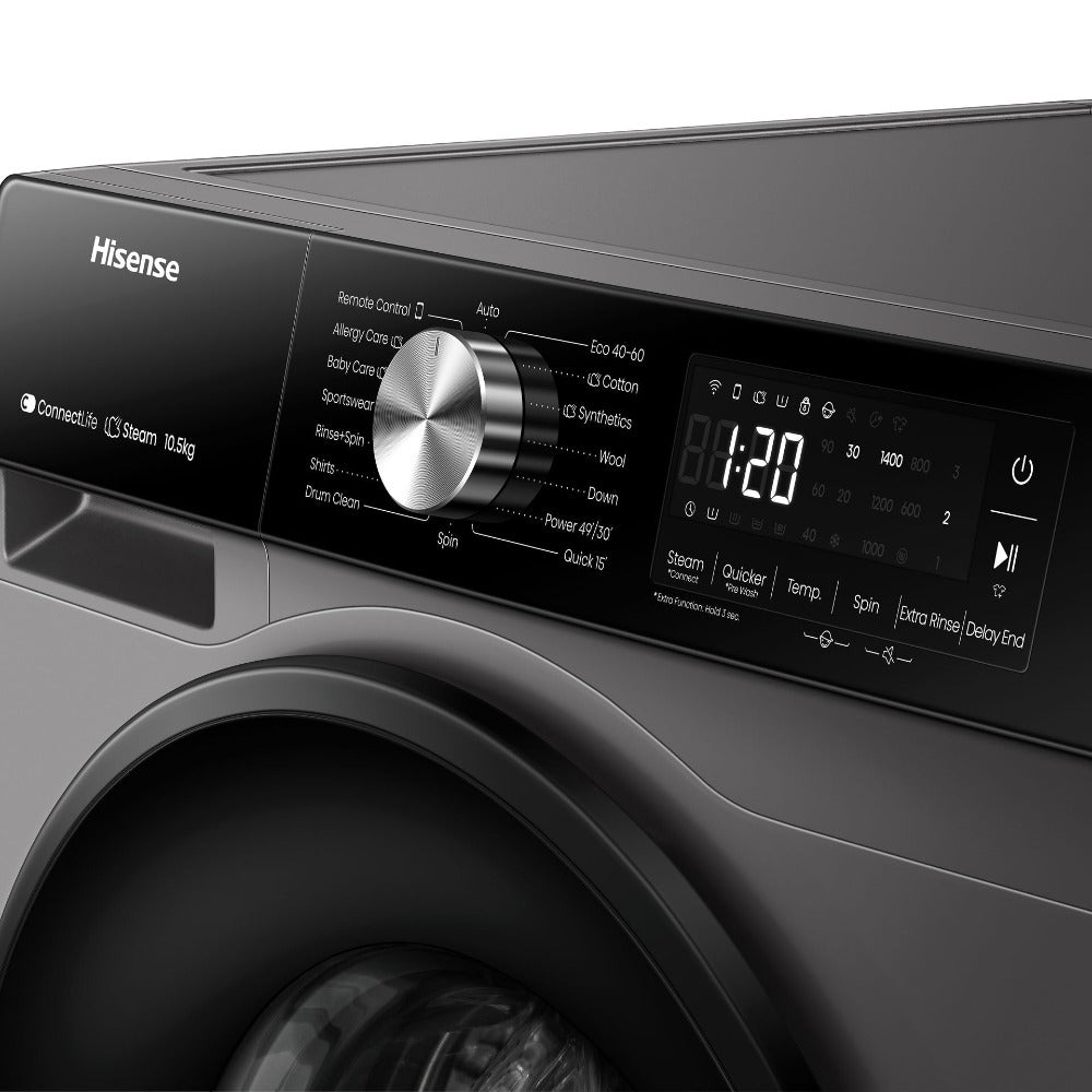 Hisense WF3S1043BT 10.5 kg Silver Washing Machine in Dar Tanzania