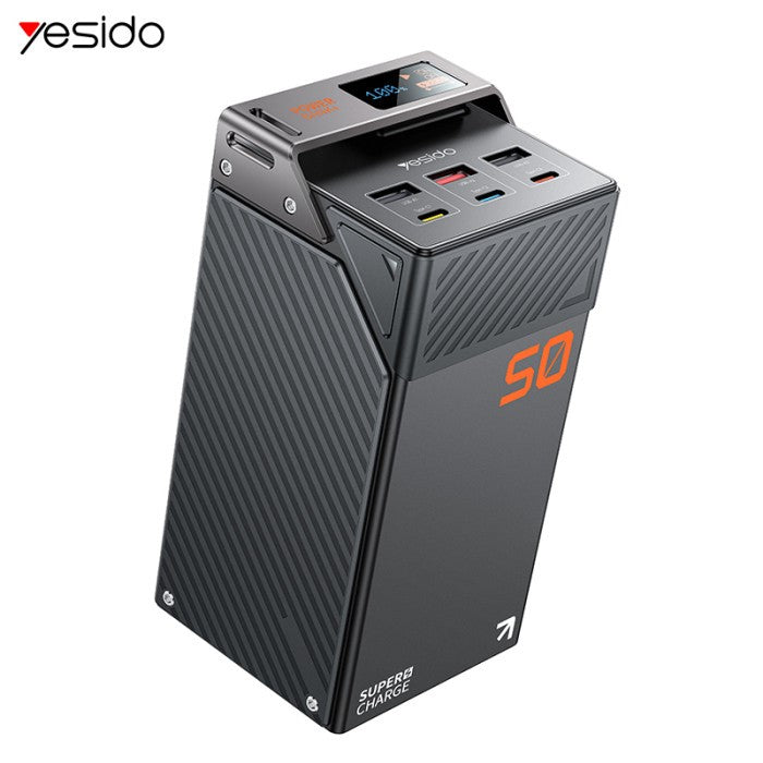 YESIDO 50,000mAh, 20W PD, 18W QC, 6-Ports Power Bank YP63