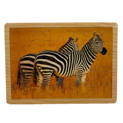 Zebra, 25pc, 29cm x 21cm Wooden Jigsaw Puzzle