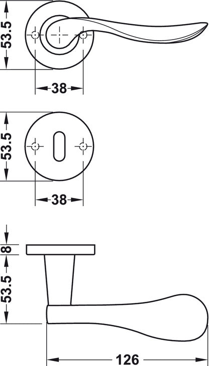 HAFELE Door Handle LDH 2179 | Office furniture in Dar Tanzania