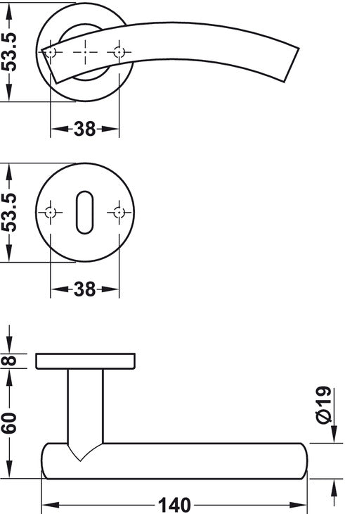Hafele Door Handle Set 2174 | Door handles in Dar Tanzania