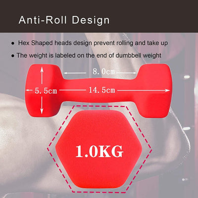 Soft Neoprene 1kg Dumbbells 2pc Set | Dumbbells in Dar Tanzania