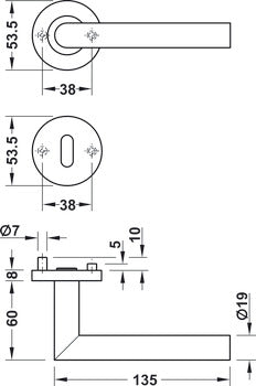 Hafele Door Handle Set 2171 | Hafele Door handles in Dar Tanzania