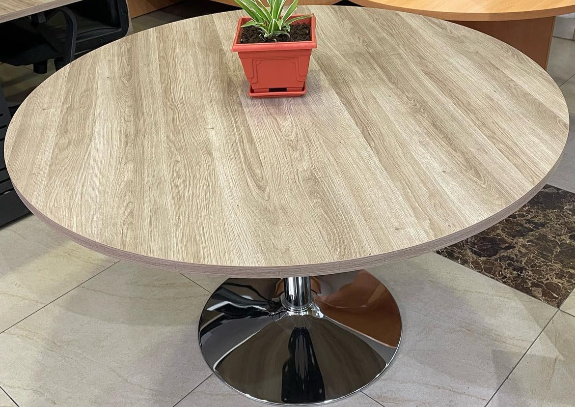 Wooden Round Meeting Table 120cm | Office Desks in Dar Tanzania