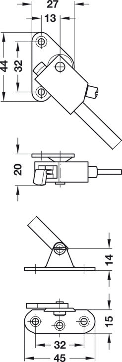 HAFELE Cabinet Lid Arm Brake Flap 220mm | Furniture in Dar Tanzania