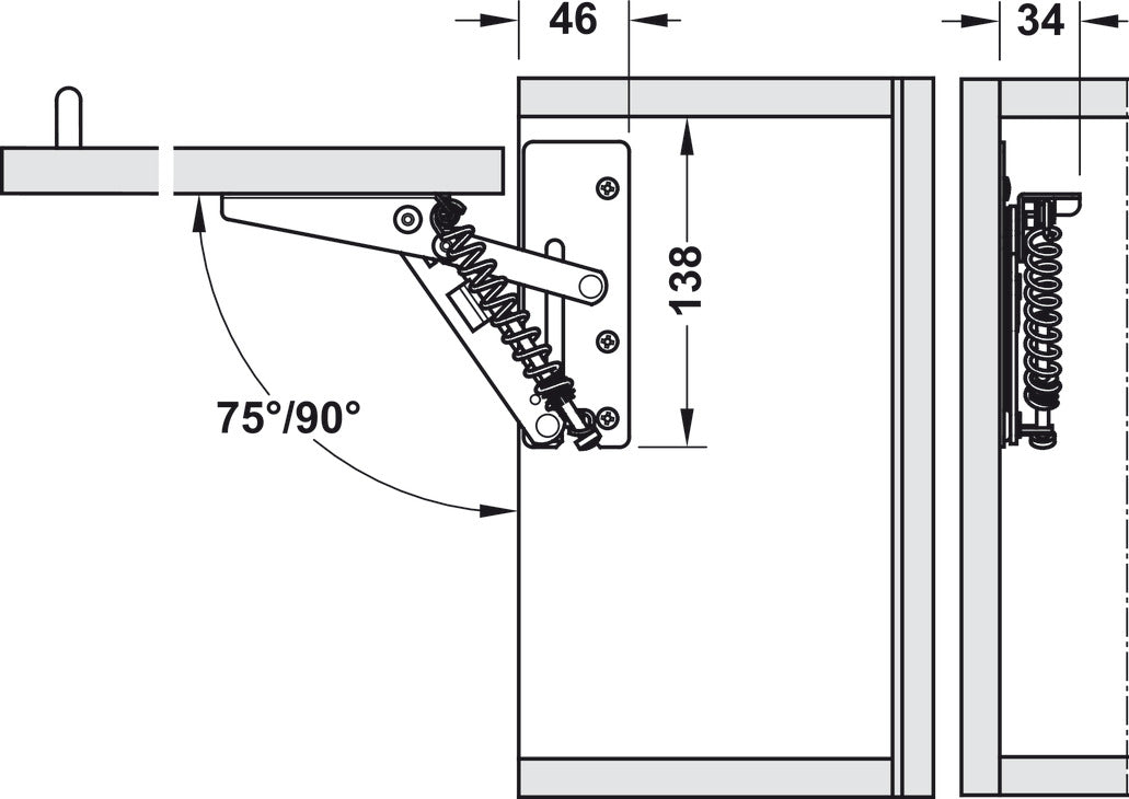 HAFELE Stay Flap Fitting 37245740 | Cabinet Stays in Dar Tanzania