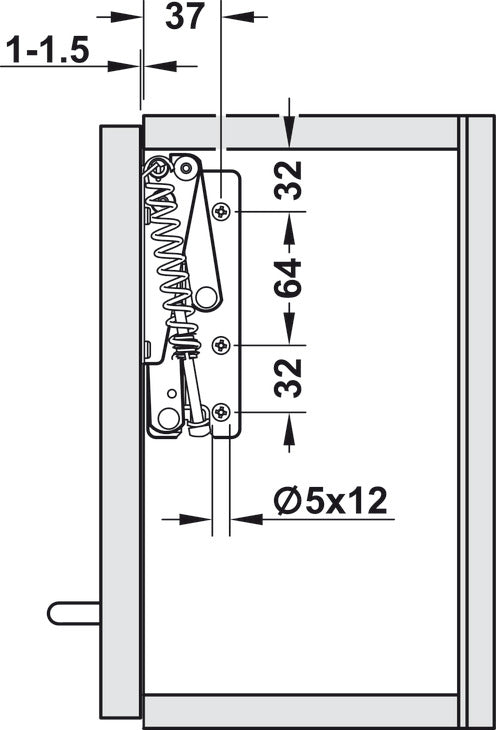 HAFELE Stay Flap Fitting 37245740 | Cabinet Stays in Dar Tanzania