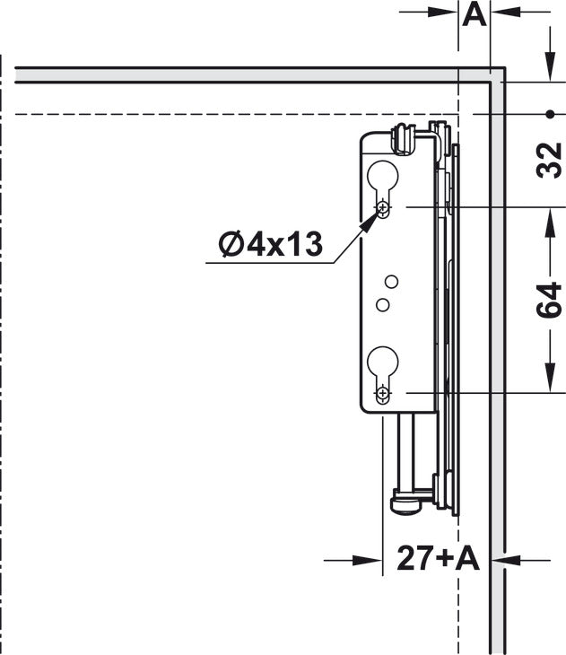 HAFELE Stay Flap Fitting 37245740 | Cabinet Stays in Dar Tanzania