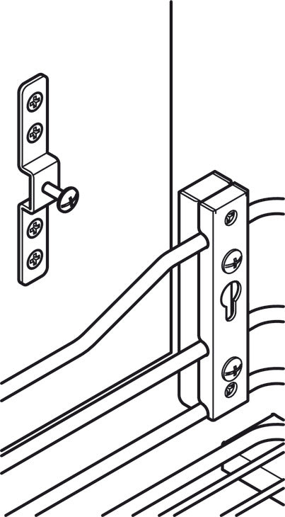 HAFELE Kitchen Cabinet Internal Pull Out Wired Basket 54906207