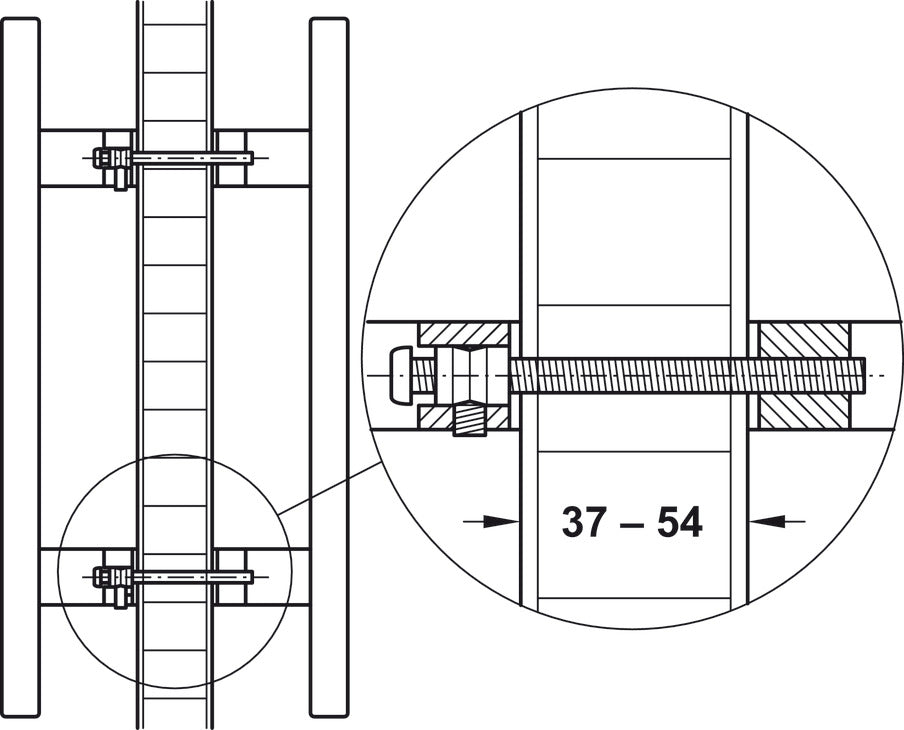 HAFELE Claudio Door Handles 45cm | Door handles in Dar Tanzania