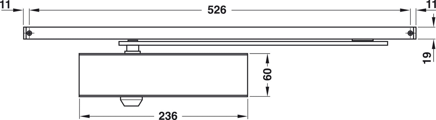 HAFELE Overhead Door Closer With Slide Rail 61 | Door closers in Dar
