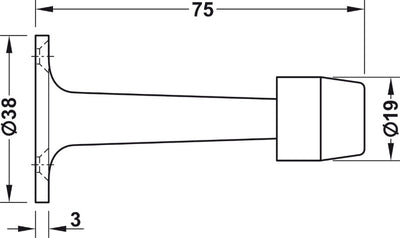 HAFELE Wall Brass Door Stop | Furniture fittings in Dar Tanzania