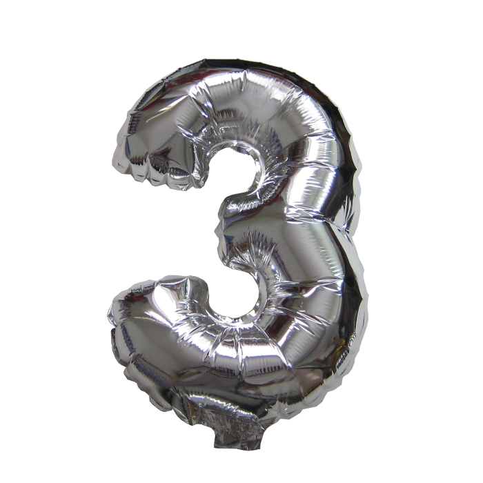 Silver Number Balloons 16 Inch | Party Decorations in Dar Tanzania