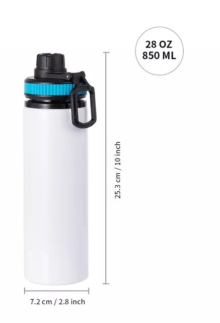 Personalized White Water Bottle 850ml | Custom Bottles in Dar Tanzania