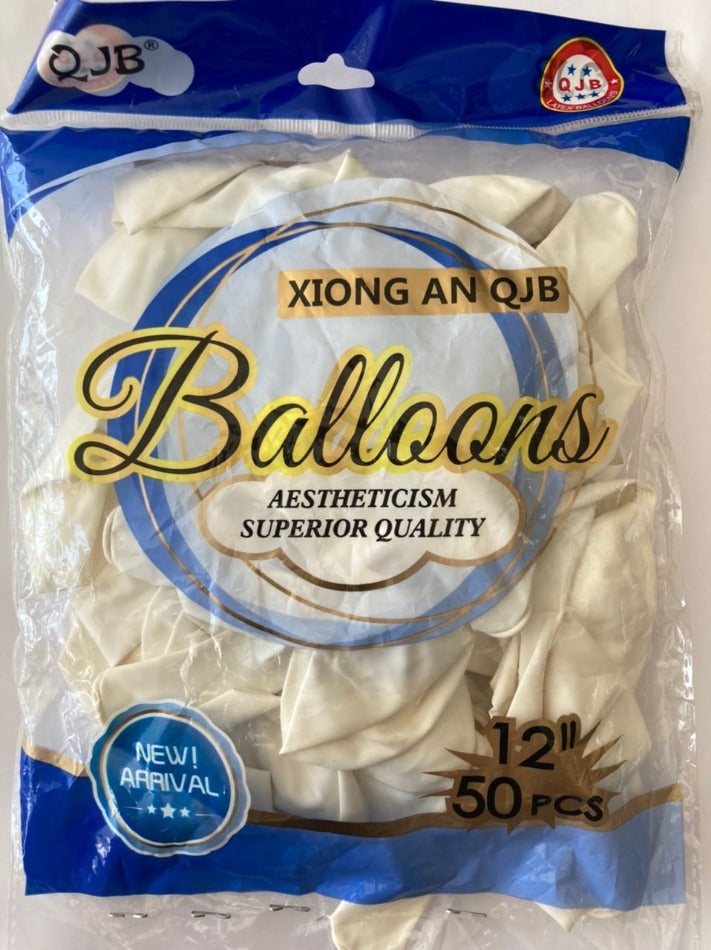 12 inch White Balloons 50pc pack | Party Balloons in Dar Tanzania