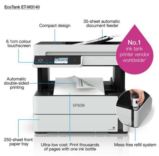 EPSON InkTank M3140 Mono Duplex Printer| Epson Printer in Dar Tanzania