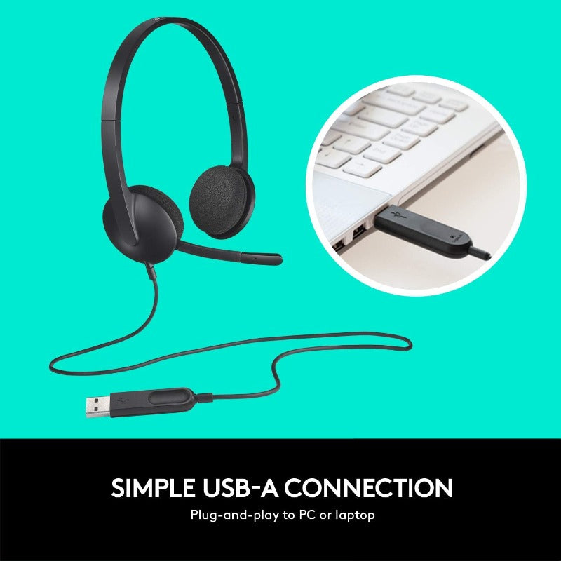 Logitech H340 Wired USB Headset With Mic | Headphones in Dar Tanzania