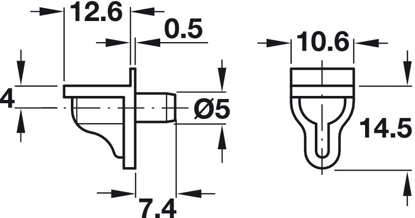 HAFELE 3kg Glass Shelf Support | Shelf Supports In Dar Tanzania