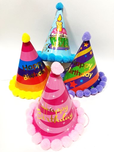 Happy birthday With Pompoms Party caps | Party caps in Dar Tanzania