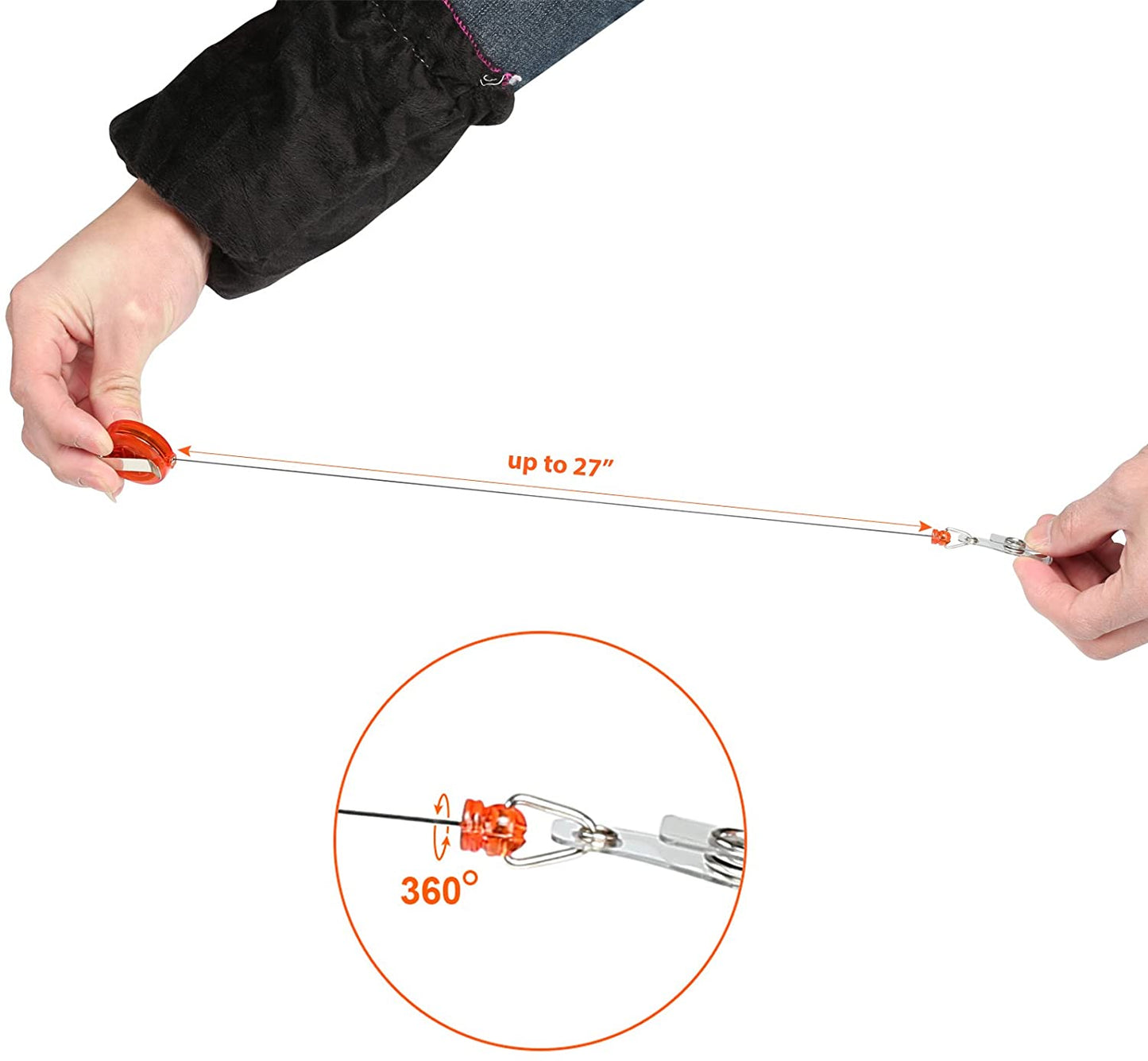 Retractable ID Badge Reel | Retracting id card holders in Dar Tz