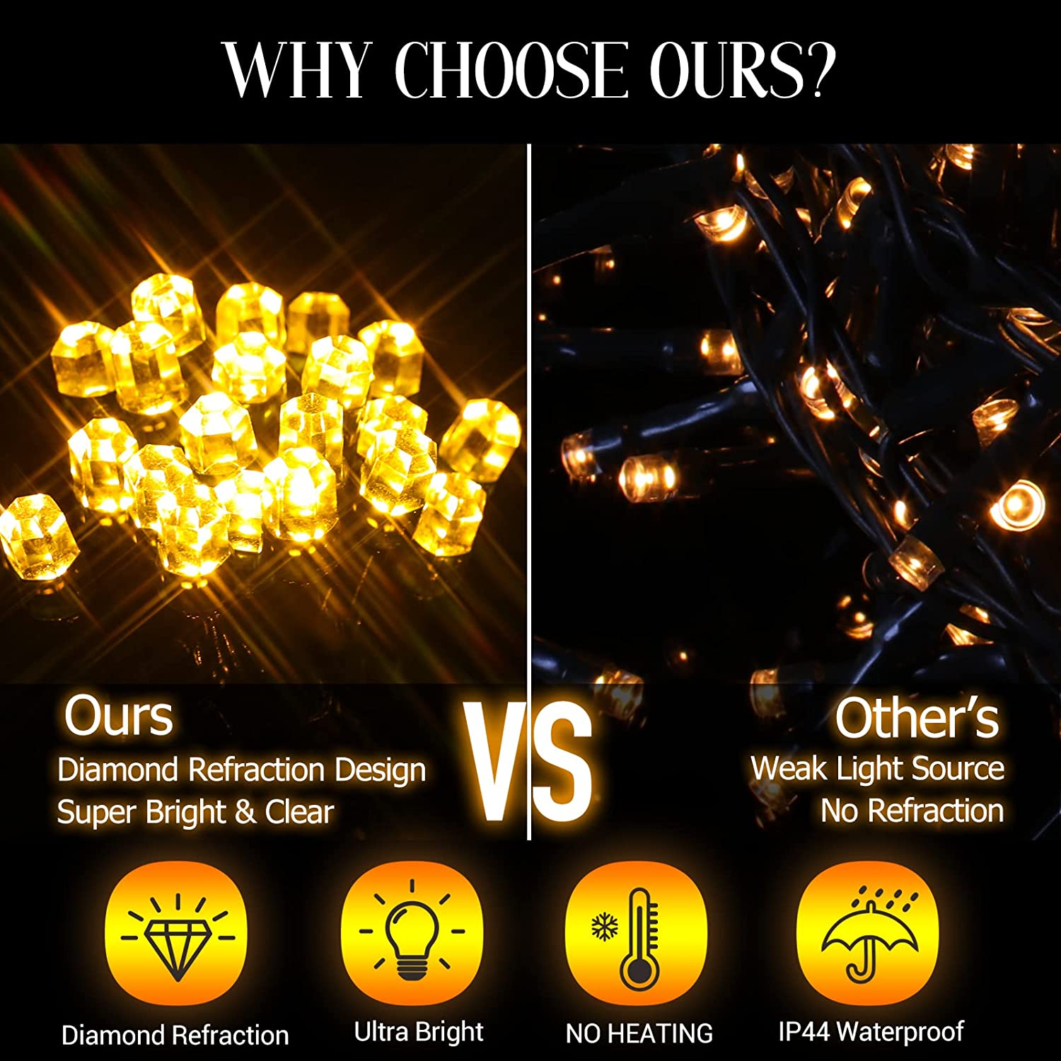 100 Yellow 10mt Diamond LED Lights | Xmas lights in Dar Tanzania