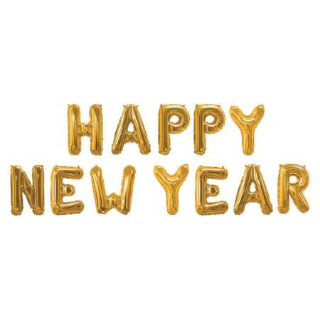 Gold 16 Inch Happy New Year Alphabet Balloons in Dar Tanzania