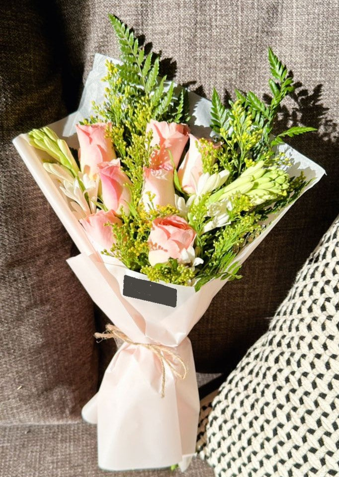 Peachy 30cm Flower Bouquet | Fresh Flower bouquets in Dar Tanzania