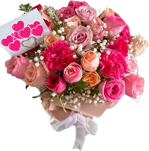 Pink Rosy 50cm Flower Bouquet | Fresh Flower bouquets in Dar Tanzania