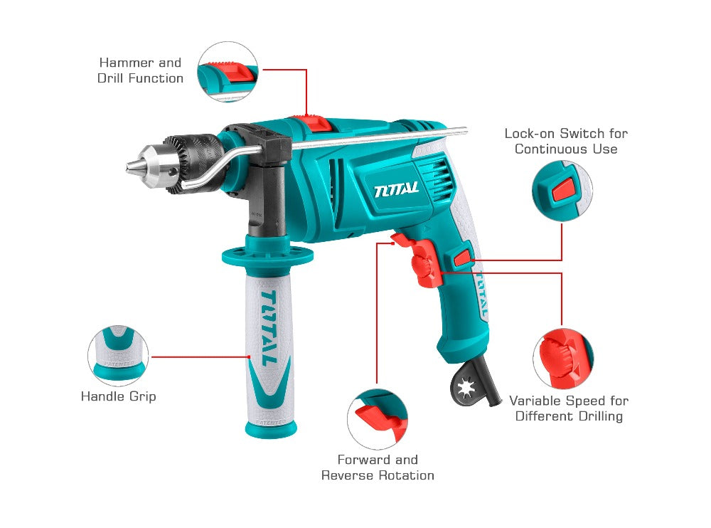 TOTAL 850 watts Impact Drill TG109136 | Power Drills in Dar Tanzania