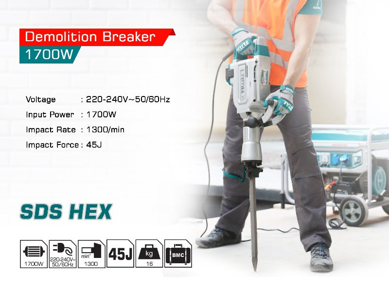 Total 1700w Demolition Breaker th215456 | Jack hammers in Dar Tanzania