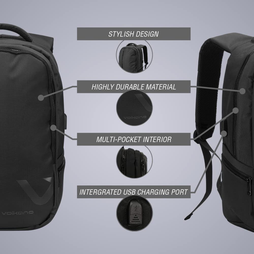 Volkano Midtown Series Backpack with USB | Backpacks in Dar Tanzania