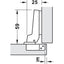 HAFELE Half Overlay Metalla Concealed Hinge With 2 mm Mounting Plate 31190621
