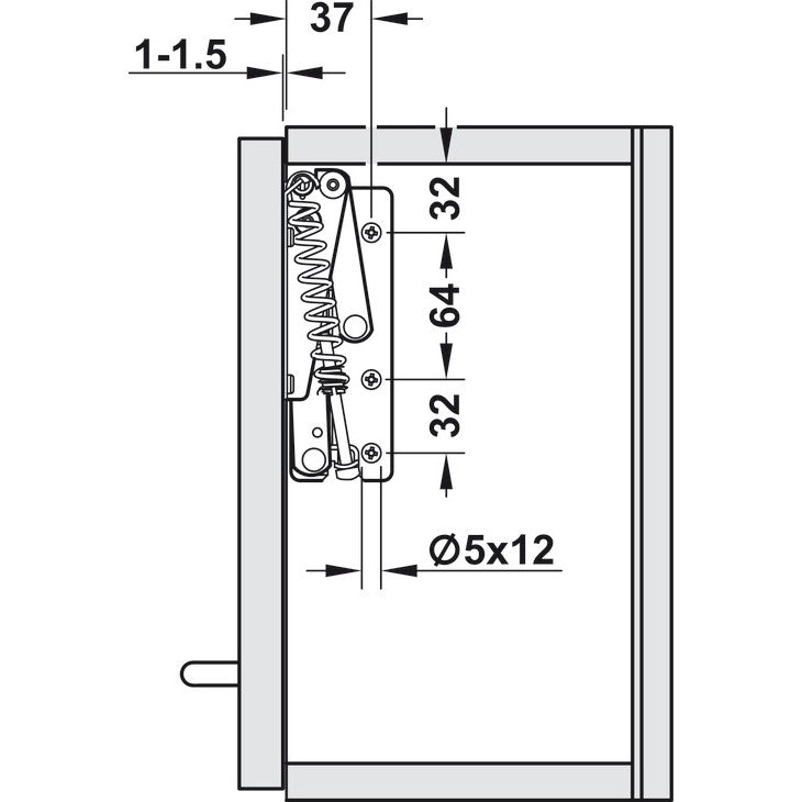 HAFELE Stay Flap Fitting 37245740 | Cabinet Stays in Dar Tanzania
