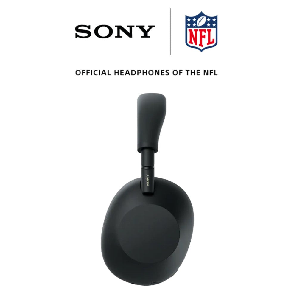 Sony headphones with NFL logo on a white background