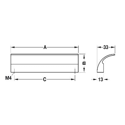 HAFELE Bar Cabinet Handle 11056940 | Furniture Handles in Dar Tanzania