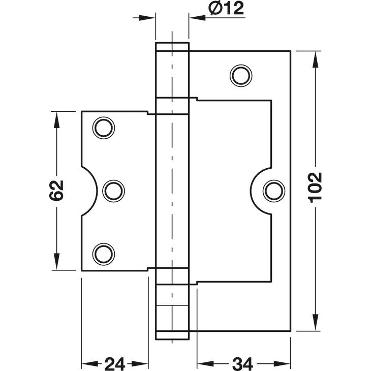 HAFELE Flush Butt Hinge Door 60kg | Door Hinges in Dar Tanzania