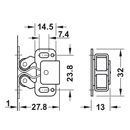 HAFELE Twin Roller Catch | Cabinet catches in Dar Tanzania