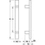 HAFELE Claudio Door 2pc Pull Handles 45cm 90303453