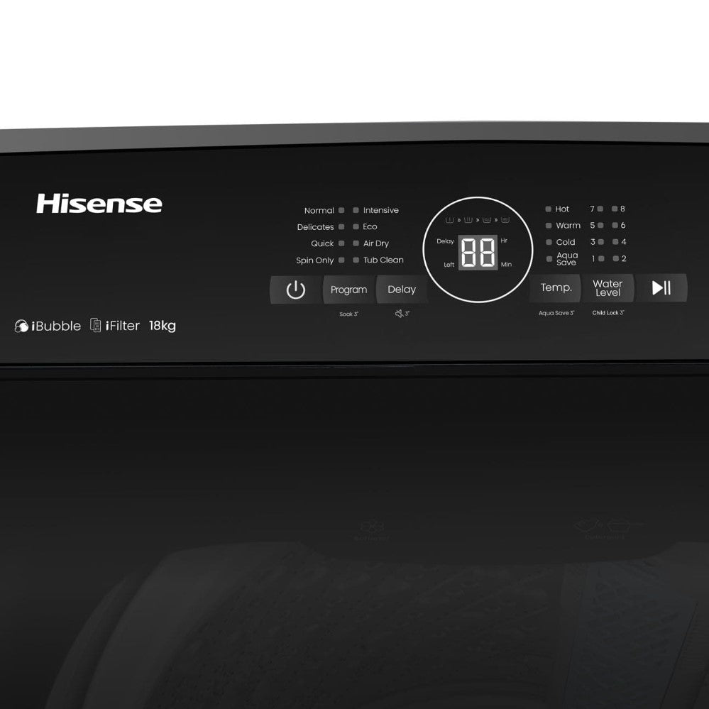 HISENSE 18 Kg Top Load Automatic Washing Machine WT3i1823UB