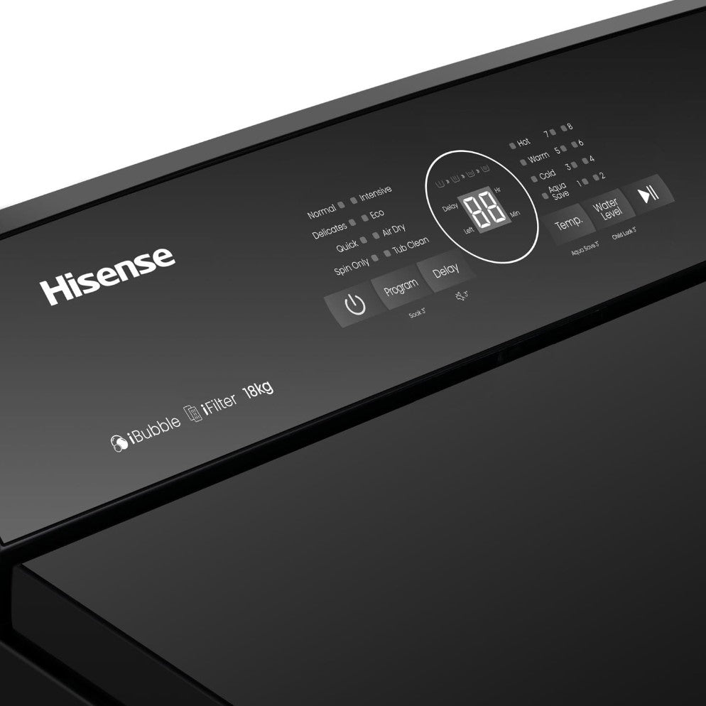 HISENSE 18 Kg Top Load Automatic Washing Machine WT3i1823UB
