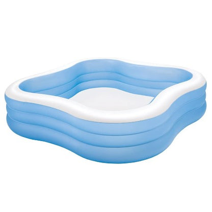 INTEX Wave Swim Centre 90 x 90 x 22 Inch Inflatable Pool 57495