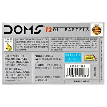 DOMS Oil Pastels with Scrapper 7908 | Doms Colors in Dar