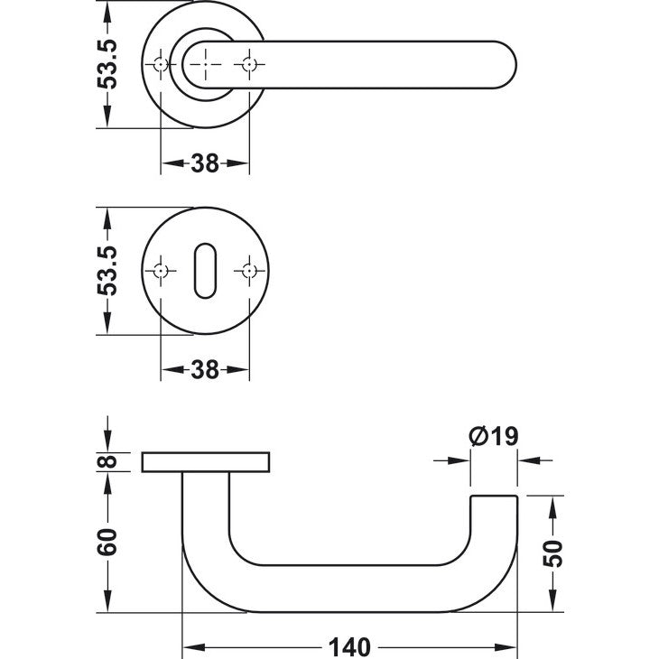 Hafele Door Handle Set 2170 | Door handles in Dar Tanzania